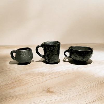 Black Clay Coffee Mug