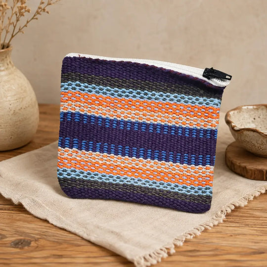 Handwoven Boruca cotton coin purse from Costa Rica
