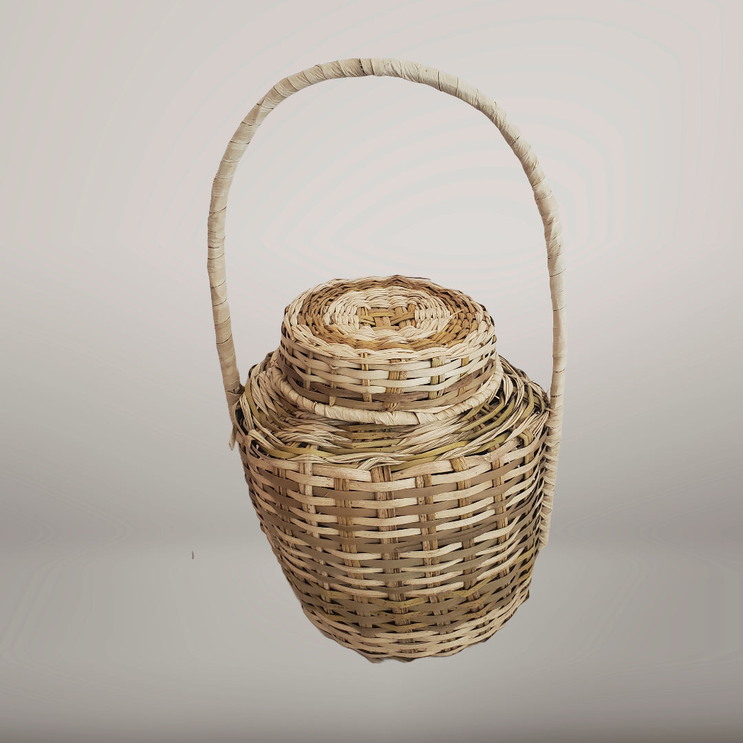 Woven Baskets with Lids