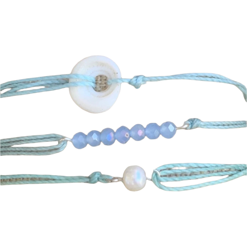 Handmade Waxed Cord Bracelet Set – 3 Bracelets