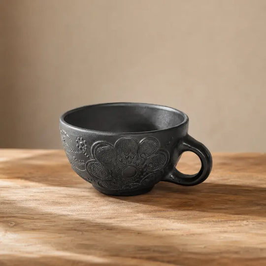 Black Clay Coffee Mug