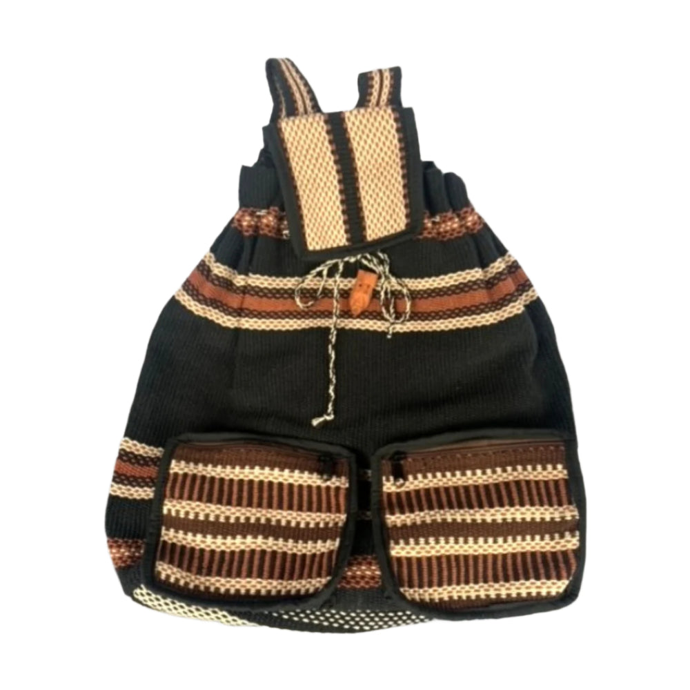 handwoven Boruca cotton backpack